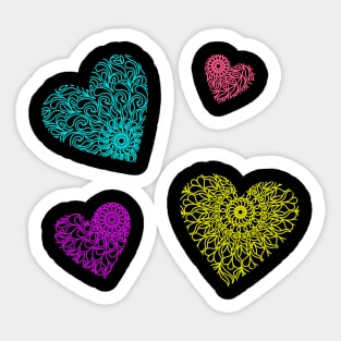 Cute Heart Doodles Sticker